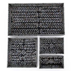New collection set of 4 pcs mother of pearl tray made in Vietnam for Ramadan holiday - Product Image 4