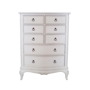 Meuble international Paris Collection, design classique français, bois de palissandre massif, grand coffre haut et large, tiroirs de rangement blancs - Product Image 6