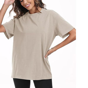 Camisetas de Cuello Redondo para Mujer al por Mayor, Corte Regular, 100% Algodón, Suaves, Casuales, Ecológicas, de Secado Rápido, para Verano - Product Image 4