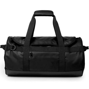 Sac de sport en nylon noir avec fermeture éclair, sac à dos de voyage et de fitness durable, sac de rangement pour équipement d'exercice - Product Image 1