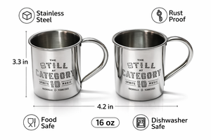 Stainless Steel American Style Drinking <b>Mug</b> with Handle-Portable <b>Large</b> Capacity 400ml for Office & Outdoor Use - Product Image 3