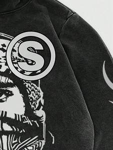 Sweat à capuche oversize en molleton brodé éco-responsable pour homme, style streetwear, hiver, grammage lourd, personnalisable, vente en gros - Product Image 3