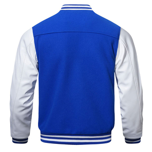 Custom Logo Outdoor Jackets OEM Customized Design Leather Fabric <b>Covered</b> <b>Buttons</b> Varsity Jackets For Men's - Product Image 4