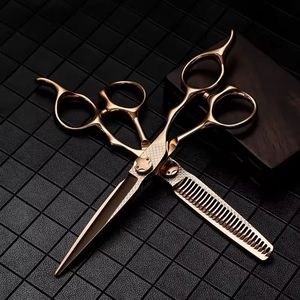 Tijeras Profesionales para Adelgazar el Cabello, Acero Inoxidable, 30 Dientes, para Diestros, Mango Largo, Uso en Salón - Product Image 1