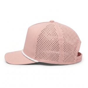 Custom Laser Perforated Rope Baseball Cap Lightweight Quick Dry Golf <b>Hat</b> Breathable 6 Panel OEM Embroidery Adjustable Injae - Product Image 3