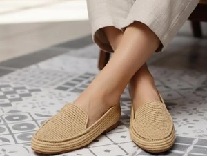 รองเท้าแตะราฟเฟียโมร็อกโกทำมือ |   รองเท้าแต่งงานวีแกนสำหรับผู้หญิง - Product Image 3