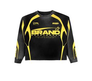 T-shirt Homme Ample 2026 TAHAD Personnalisé Sérigraphié Manches Longues Doubles avec Poignets Effet Délavé Acide et Effet Vieilli - Product Image 2