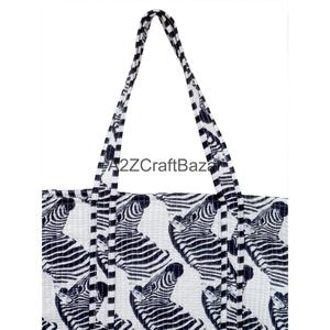 ผู้ส่งออกกระเป๋าผ้าฝ้ายแท้ 100% แบบเย็บติดกัน สำหรับสะพายไหล่ เหมาะสำหรับผู้หญิง ใช้สำหรับเดินทางและช้อปปิ้งในช่วงฤดูร้อน - Product Image 2