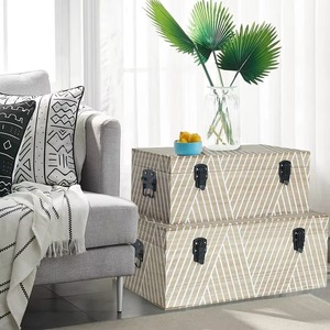 Geometric Pattern Wooden Trunk <b>Box</b> <b>Decorative</b> <b>Storage</b> Chest <b>For</b> Home Organization Stylish Interiors And Multi Purpose <b>Storage</b> - Product Image 6