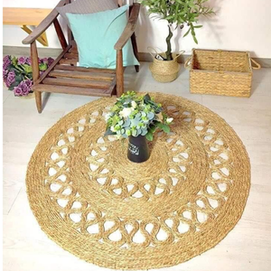 Alfombras de Paja de Jacinto de Agua y Pasto Marino Ecológicas, Duraderas para Comedores Grandes y Áreas de Estar Acogedoras, Decoración Elegante para el Hogar - Product Image 4