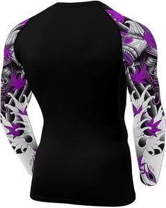 เสื้อรัดกล้ามเนื้อแขนยาวสำหรับผู้ชายแบบสั่งทำพิเศษสำหรับกีฬาบราซิลเลียนยิวยิตสู ผลิตจากโพลีเอสเตอร์ 100% คุณภาพพรีเมียม บริการ OEM พิมพ์ลายด้วยความร้อน - Product Image 2