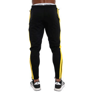 Survêtement Homme Personnalisé Noir et Jaune à Rayures, Col Roulé Zippé, Coupe Sportive, Manches Longues, avec Poches Latérales, Couleur Unie, Idéal pour l'Automne - Product Image 5