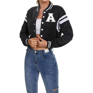 Veste d'hiver en coton respirant de haute qualité pour femme, col montant, style Letterman, pour usage extérieur, vente en gros - Product Image 4