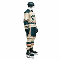 Uniforme de hockey sur glace pour hommes 100% polyester, service OEM sur mesure, couleur et logo personnalisés, respirant, écologique, léger, haute qualité