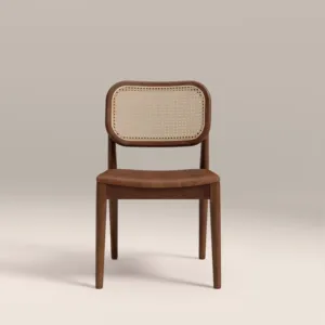 SILLA DE COMEDOR DE MADERA BURFORD DE ESTILO VINTAGE SINTERIOR - Product Image 1