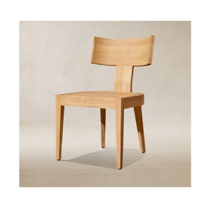 Modern <b>Teak</b> Wood Dining <b>Chair</b> Upholstered Seat Wooden Side <b>Chair</b> for Dining Room Villa Hotel - Product Image 6