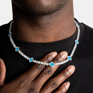 Collier chaîne à maillons en argent 925 pour homme, serti de moissanite, design personnalisé, style hip-hop, bijoux de luxe, élégant et étincelant - Product Image 1