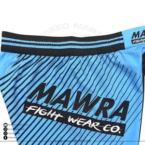 MAWRA MMA Shorts Men Blue Black Sublimation Print Quick Dry Polyester Gym Training Running Workout Mma Gym Shorts For Unisex - Product Image 6