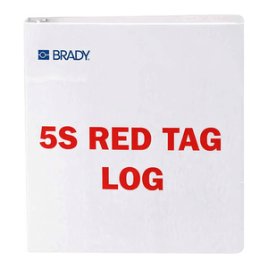 Carpeta para Registro de Señales de Tráfico para la Gestión de Fabricación y Equipos - Etiqueta Roja Brady 5S - Product Image 1