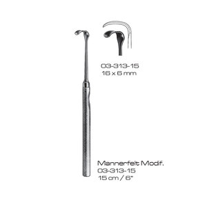 Retractor Quirúrgico Modificado Mannerfelt de 15 cm, 6 Pulgadas, 16 x 6 mm, Manual, de Acero Inoxidable, Instrumento de Cirugía General, Clase I - Product Image 1