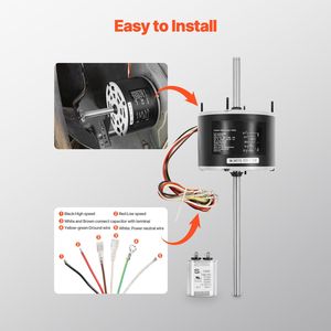 Condensateur de moteur de climatiseur Coleman Mach RV 1/3HP AC115V 3A 1675 RPM, pièce de rechange pour Fasc - Product Image 6
