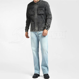 Classic Jeans Jackets For Men Soft Fabric Comfortable Jeans Jackets For Street And Outdoor Fashion - Product Image 3