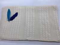 Couverture décorative en coton biologique 100% tricoté plat, brodée, chaude pour l'hiver, pour bébé, voyage, vente en gros