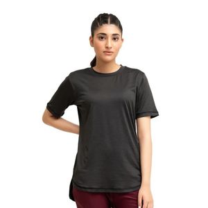 <b>Women</b> <b>Black</b> Short Sleeve Crew Neck T <b>Shirt</b> Curved Hem Casual Relaxed Fit Basic Everyday Top Lightweight <b>Womens</b> Fashion Summer Te - Product Image 1