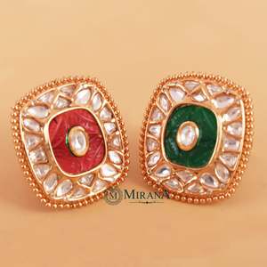 Srinidhi Resizable Bridal Polki Ring for Women-Romantic Fashion Inlay Jewelry - Product Image 1