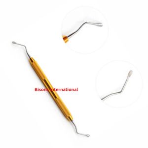 สิ่วขูดเคลือบสีสำหรับงานทันตกรรม BISONS ทำจากเหล็กกล้าไร้สนิม ใช้สำหรับขูดเคลือบฟัน ใช้ในงานผ่าตัด สามารถนึ่งฆ่าเชื้อได้ - Product Image 3
