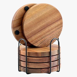 Sous-verres décoratifs en bois les plus vendus pour boissons chaudes et froides, avec une fabrication de qualité supérieure pour la cuisine et le bureau - Product Image 1