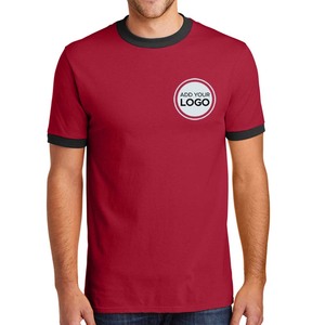 เสื้อยืด Ringer Bella Canvas Custom Apparel รุ่น 50/50 สำหรับผู้ชาย ทรงโอเวอร์ไซส์ แขนสั้น - Product Image 1