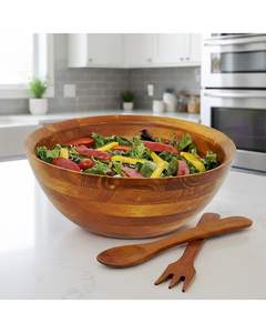 Tazón de madera maciza, utensilios de cocina de madera, tazón de madera sostenible, tazón de madera de calidad alimentaria, tazón de madera con acabado natural - Product Image 2