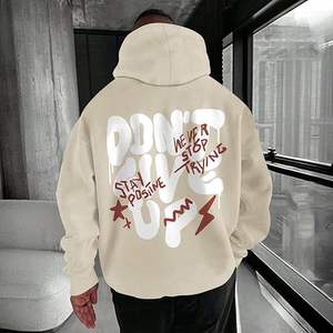 Sudadera con Capucha Vintage de Gran Tamaño, Bordada, 100% Algodón, Estilo Urbano para Hombre - Product Image 4