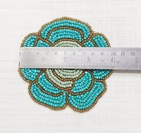 Ensemble de 6 dessous-de-verre en perles faites à la main, tapis de bar réutilisables, accessoires classiques pour boissons, pour usage domestique