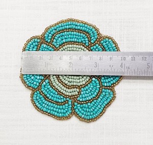 Handmade Beaded Flower Coaster Set Of 6 Reusable Bar Mats Classic <b>Drinkware</b> <b>Accessories</b> For Home Use - Product Image 3