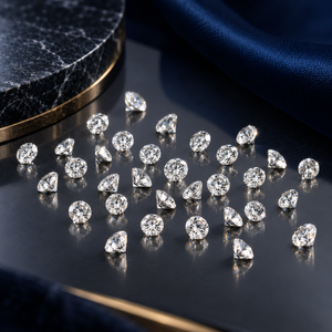Diamants ronds brillants taillés avec précision 0,040-0,075 ct |   Pierres de fabrication de bijoux fins FG Color VS Clarity 2.1-2.6mm pour l'artisanat - Product Image 1