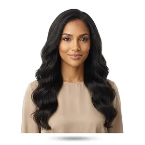 Extensions de cheveux naturels indiens Remy noirs ondulés, base en soie, double épaisseur, longs, doux et soyeux, taille personnalisée - Product Image 2