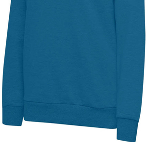 Crew Neck <b>Pullover</b> Sweatshirt Solid Color Knitted Regular Fit Unisex Casual Wear Autumn Blue Long Sleeve - Product Image 5