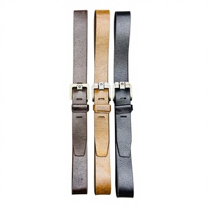 High Quality Genuine Cow Hide Men's Belt Brown Black Vintage Square Custom Length Steel Buckle Waterproof Durable 3.8CM Width - Product Image 2