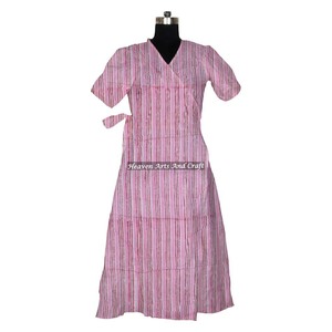 100% Verano Indio hecho a mano largo estampado Floral Boho señoras Kimono bata vestido Casual tamaño libre - Product Image 4