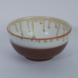 Tazón Pequeño de Cerámica Color Crema Marrón, Diseño Japandi, Apto para Lavavajillas, para Arroz, Sopa, Fideos, Postre, Restaurante, Hotel, Cafetería, HORECA - Product Image 3