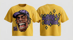 T-shirt pour homme 100% coton, style hip-hop, respirant, personnalisable, à épaules tombantes, manches courtes, tendance, élégant, vente en gros - Product Image 6