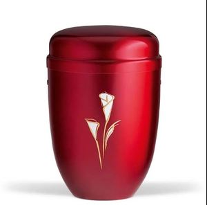 Urnes funéraires rouges commémoratives pour cendres humaines - Product Image 2