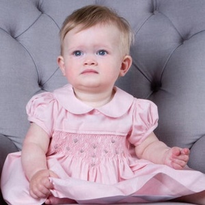 Vêtements d'été en coton smocké pour fille, tenue décontractée, pour femme, Mini Frock, rose, avec jolie broderie de bourgeon de rose - Product Image 2