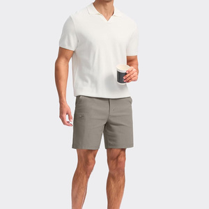 Shorts de golf personnalisés pour hommes, vêtements de sport athlétiques, 100 % coton, toile anti-UV, fabricant OEM, exportation mondiale, marchés de distribution. - Product Image 4