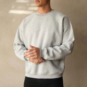 Sudadera Personalizada para Hombre con Bordado, Color Gris Jaspeado Premium, Talla Grande, con Capucha |   Ropa Deportiva al por Mayor de Estilo Urbano en Color Liso Melange - Product Image 5