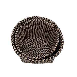 Meilleures ventes de panier de rangement en jonc de mer en bambou avec doublure - Product Image 1