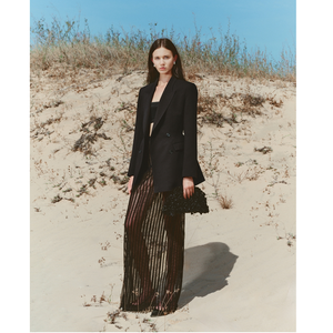 High Fashion Women's Blazers WhiteAnt New Collection Elegant DOUBLE-BREASTED SCULPT BLAZER Relaxed-Fit Women's Suits & Blazers - Product Image 1