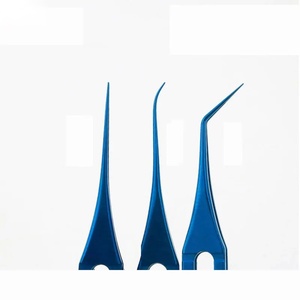 Pinces à cils en acier inoxydable de précision, pointe lisse, outils professionnels pour l'application de cils volumineux - Product Image 2